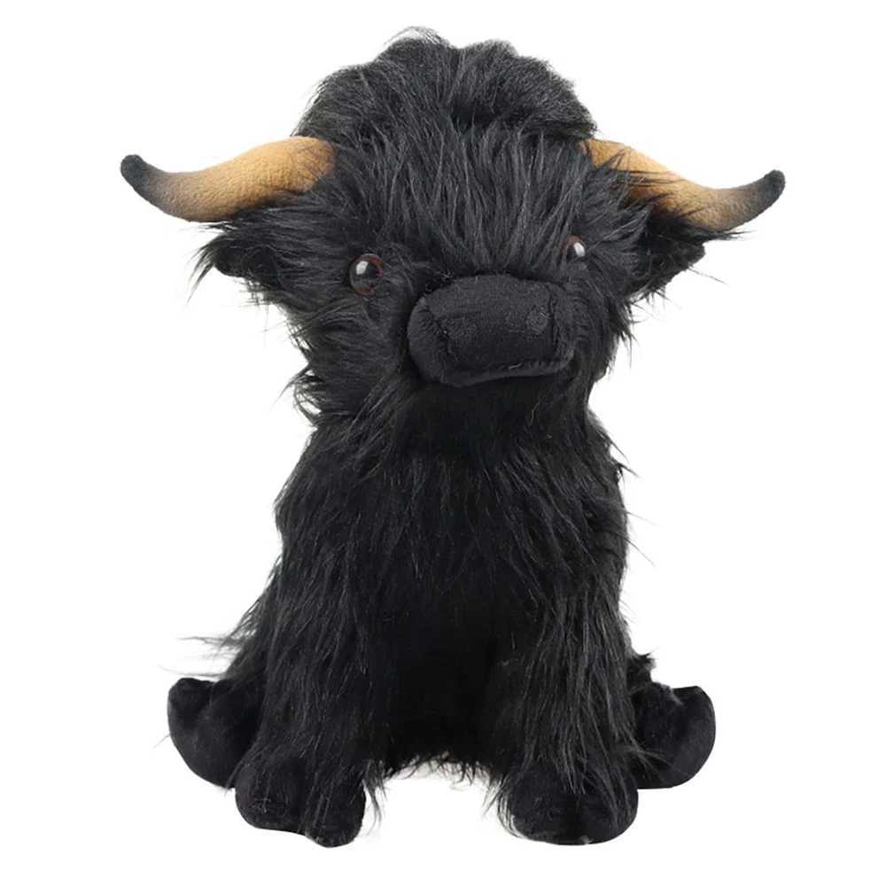 27cm Cute Highland Cow Plush Toys Stuffed Animal Toy Dolls Simulation Long Hair Cow Plush for Kids Birthday Gift Home Decoration C250925