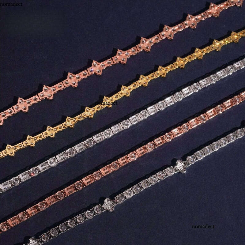 Hip Hop Jewelry Iced Out D VVS Necklace Collection Custom GRA Certificated Moissanite Tennis Chain for Men a4
