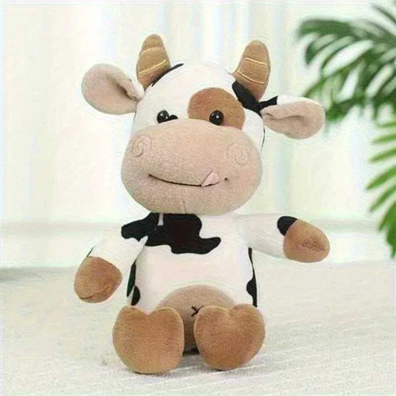 Cute Cow Plush Toy Soft Stuffed Animal Doll for Kids Children Birthday Christmas Holiday Gift Nursery Decor C250925