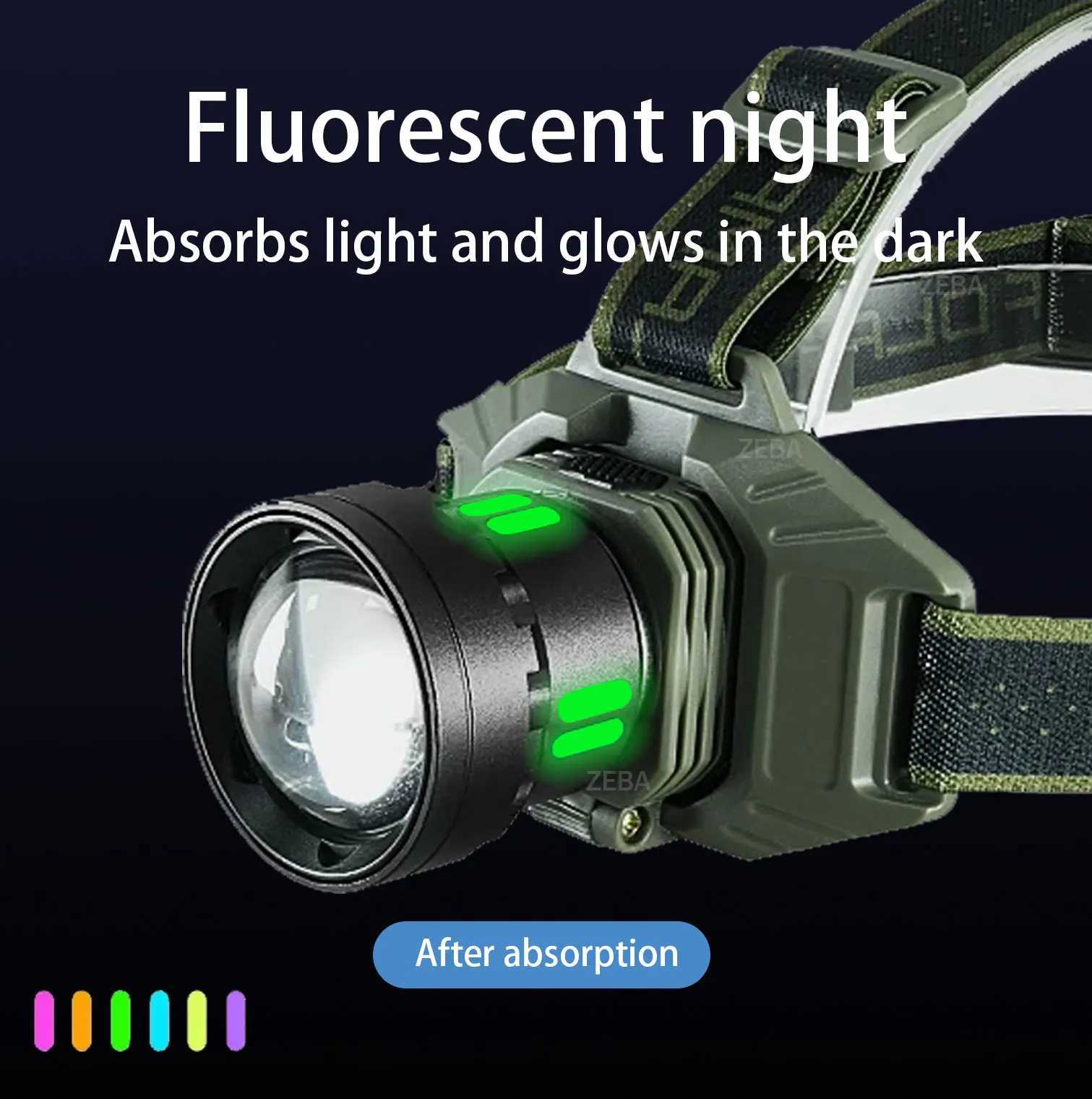 5000000LM Most Powerful LED Headlamp Sensor Head Flashlight High Power Headlight 18650 Rechargeable Head Lantern Fishing Camping J250925