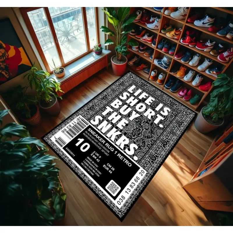 Classic Shoebox Rug Hypebeast Rug Sneakerhead Rug for LivRoom Rug Washable Rug Gift for Him Birthday Home Floor Decor Mat J250919