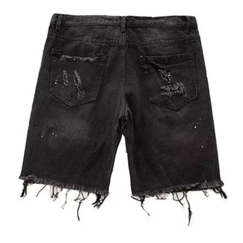 Mens Summer Distressed Shorts Fashion Slim Ripped Short Jeans Vintage Streetwear 250109