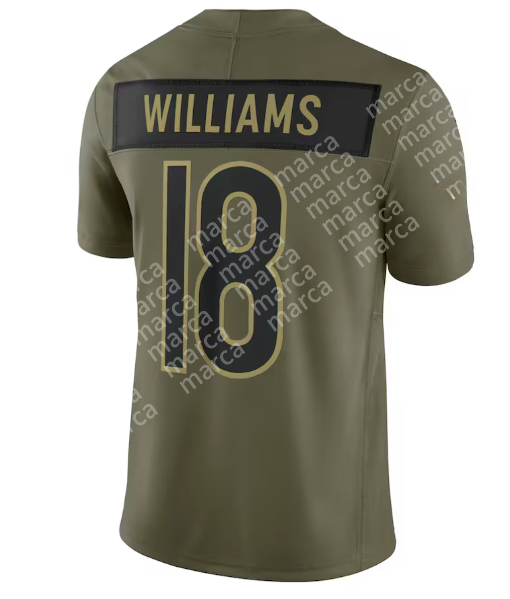Custom Football Jersey Caleb Williams Colston Loveland Walter Payton Rome Odunze Moore Kmet Any Name Number Men Salute to Service Limited Jersey =