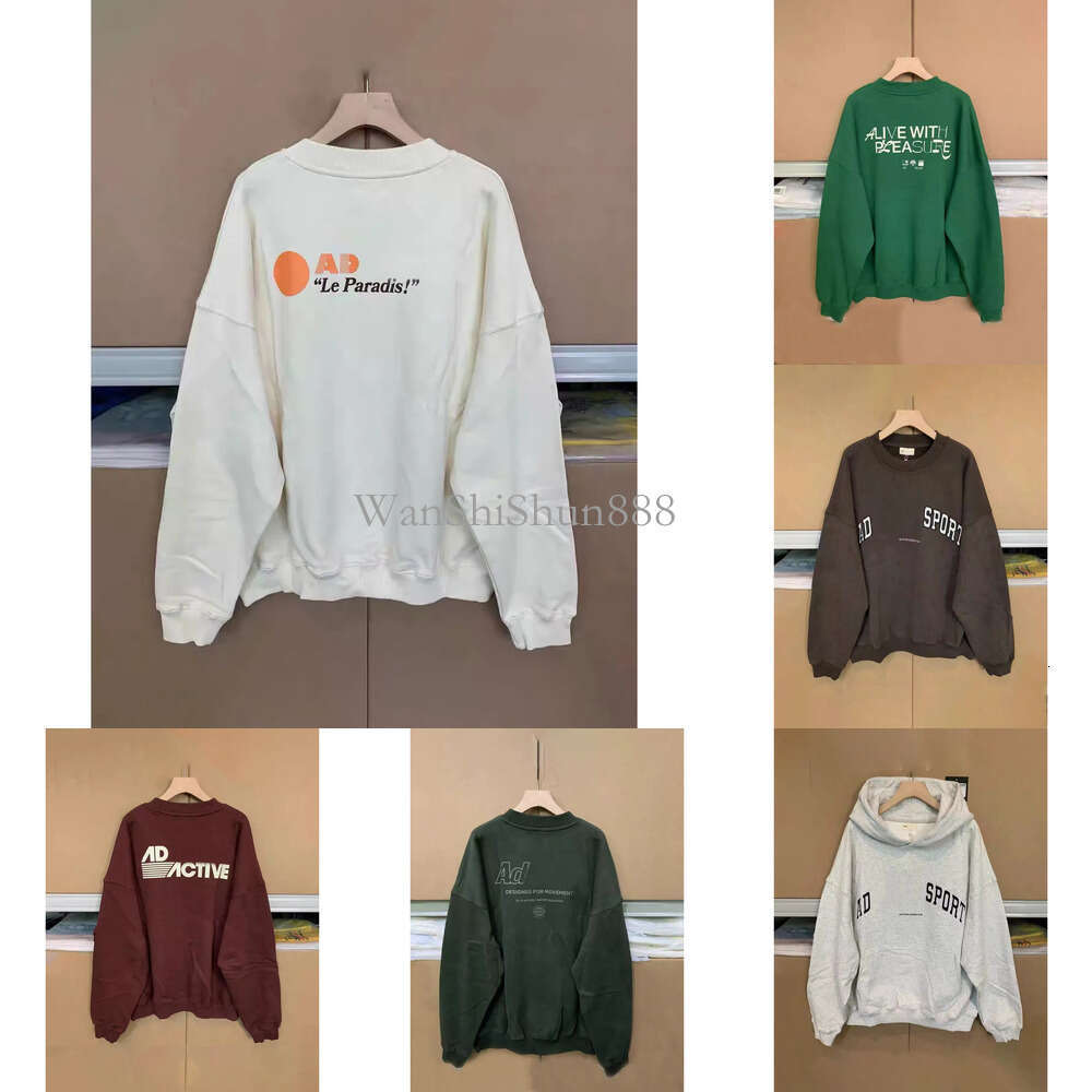 Designer Hooded Sports Ada Tide Loose Floral Cotton Gray Round Neck Women's Designer Hoodies Sweatshirt Adanolay Autumn Street Nolay High quality
