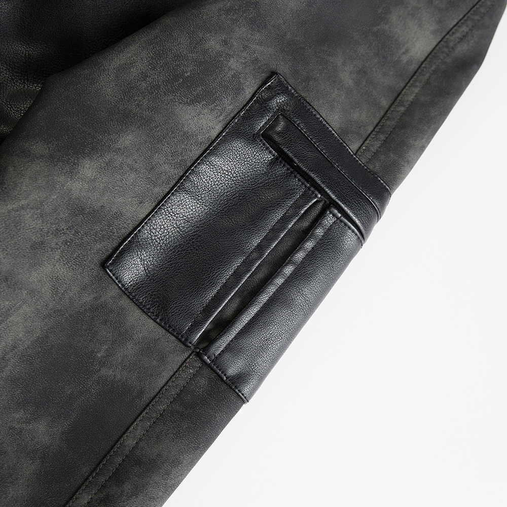 Designer Men's Leather Jackets Windproof Motorcycle Coat Vintage Hip Hop PU Pilot Jacket Baseball High Quality Breathable Men Streetwear