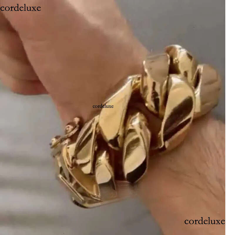 New Arrival 28mm 520g 9.5 Custom Made Hip Hop Jewelry Real 14k Plating 999 Solid Sier Gold Cuban Bracelet bf