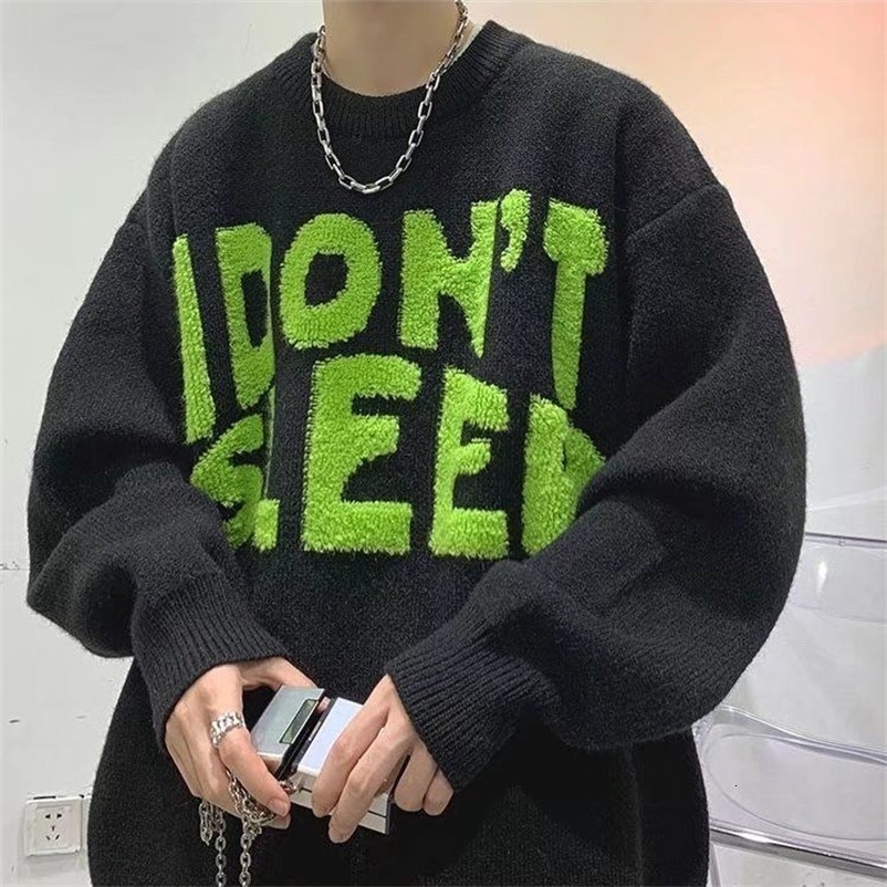Men's Sweaters Letter Embroidery Japanese Style Sweaters Women Clothes Vintage Harajuku Oversized Fashion Pullover Streetwear Gothic Sweater 2308