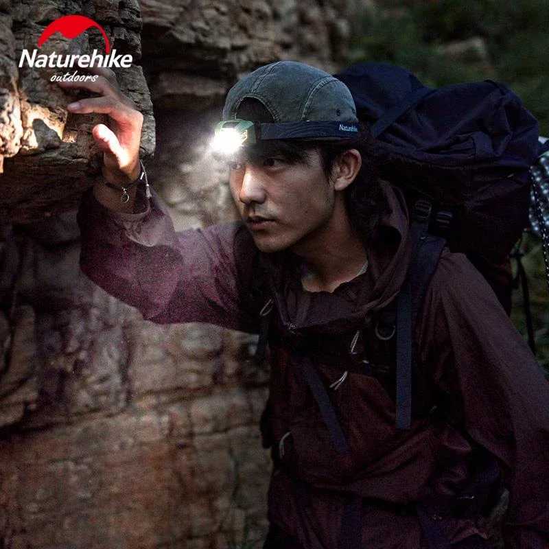 Naturehike Ultralight Headlamp Camping Headlight Head Lamp 4 Modes Flashlight SOS Emergency Light Portable Waterproof IP66 47g J250925
