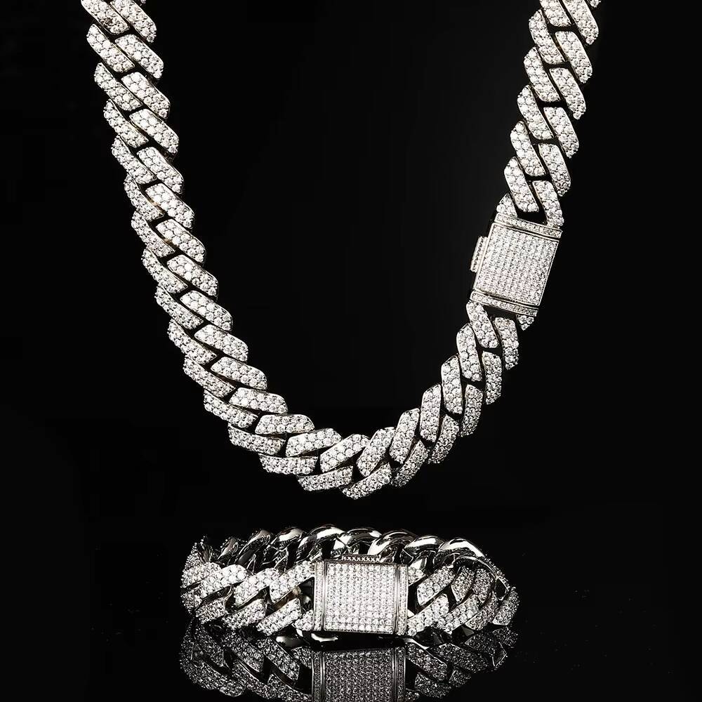 New Arrival Mens 18K Gold Plated Miami Cuban Chain Necklace Jewelry Chain Diamond Necklace