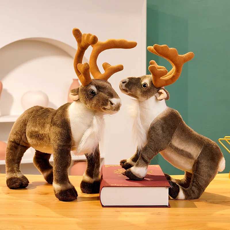 Simulation Reindeer Plush Toy Christmas Deer Plushies Doll Xmas Elk Soft Toys Merry Christmas New Year Decor Best Gifts for Kids C250925
