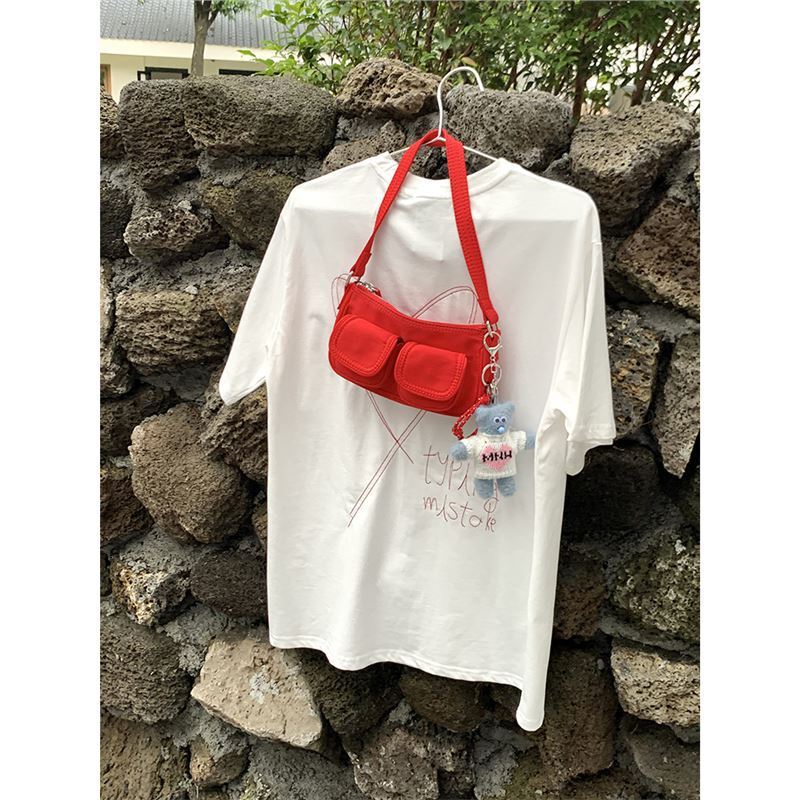 Autumn/Winter New 2025 bag Korean Edition Niche Design Nylon Shoulder Bag Light Luxury Retro Style Minimalist Fashion Handbag Designer Bag