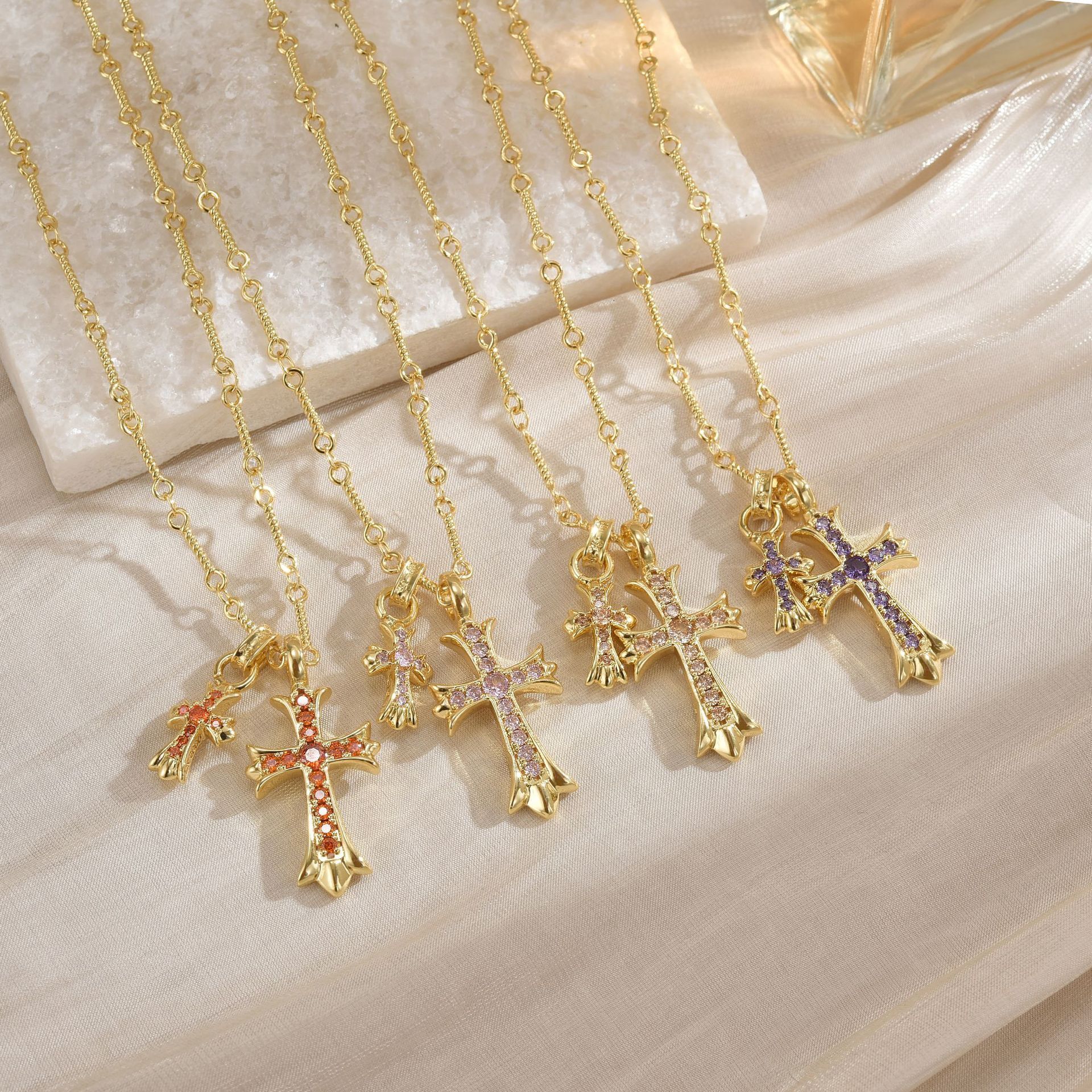 necklace crow double necklace couple colorful dia men and women pendant jewelry copper necklace designer for women