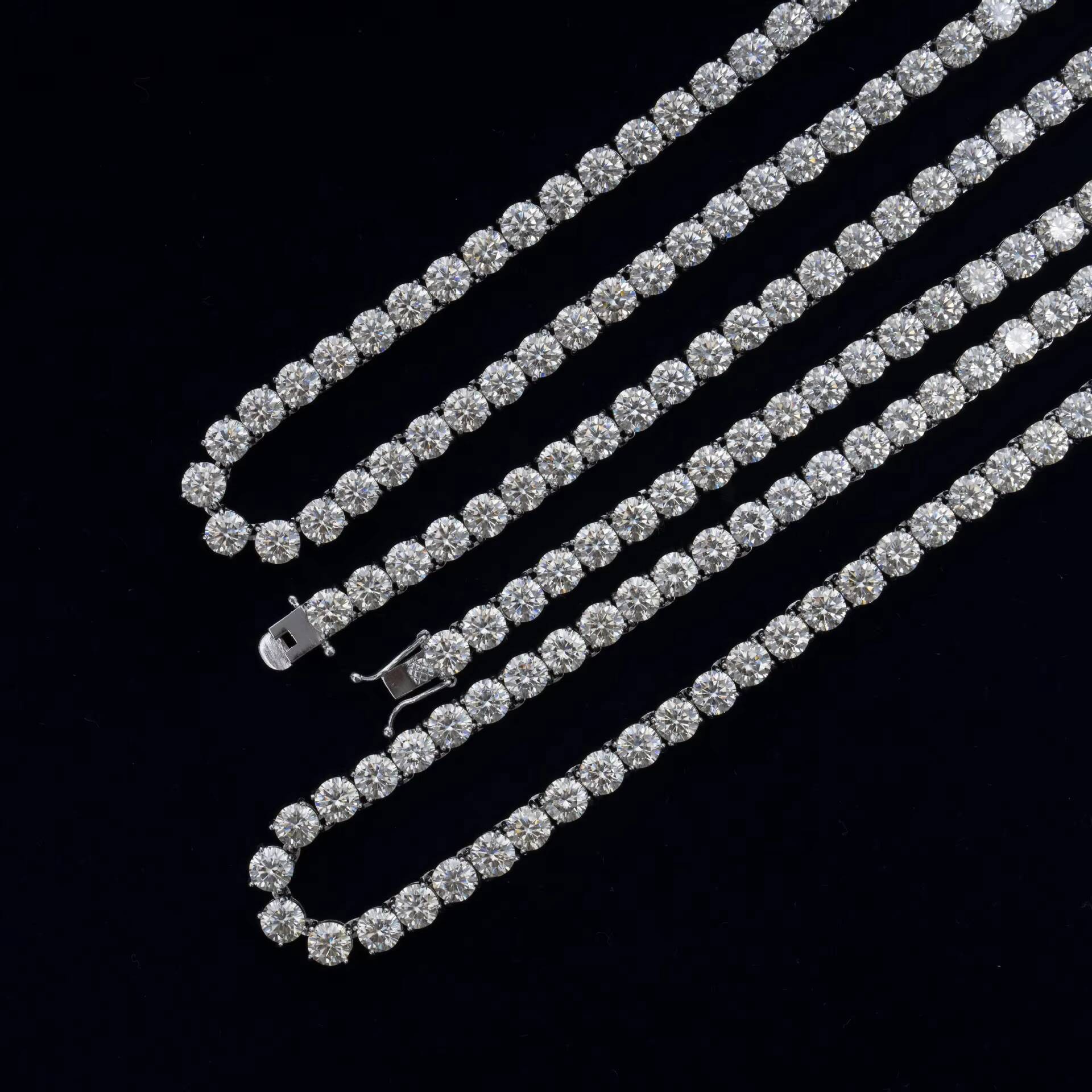 65mm Hiphop Tennis Gra Certified Moissanite Jewelry Necklace Bracelet