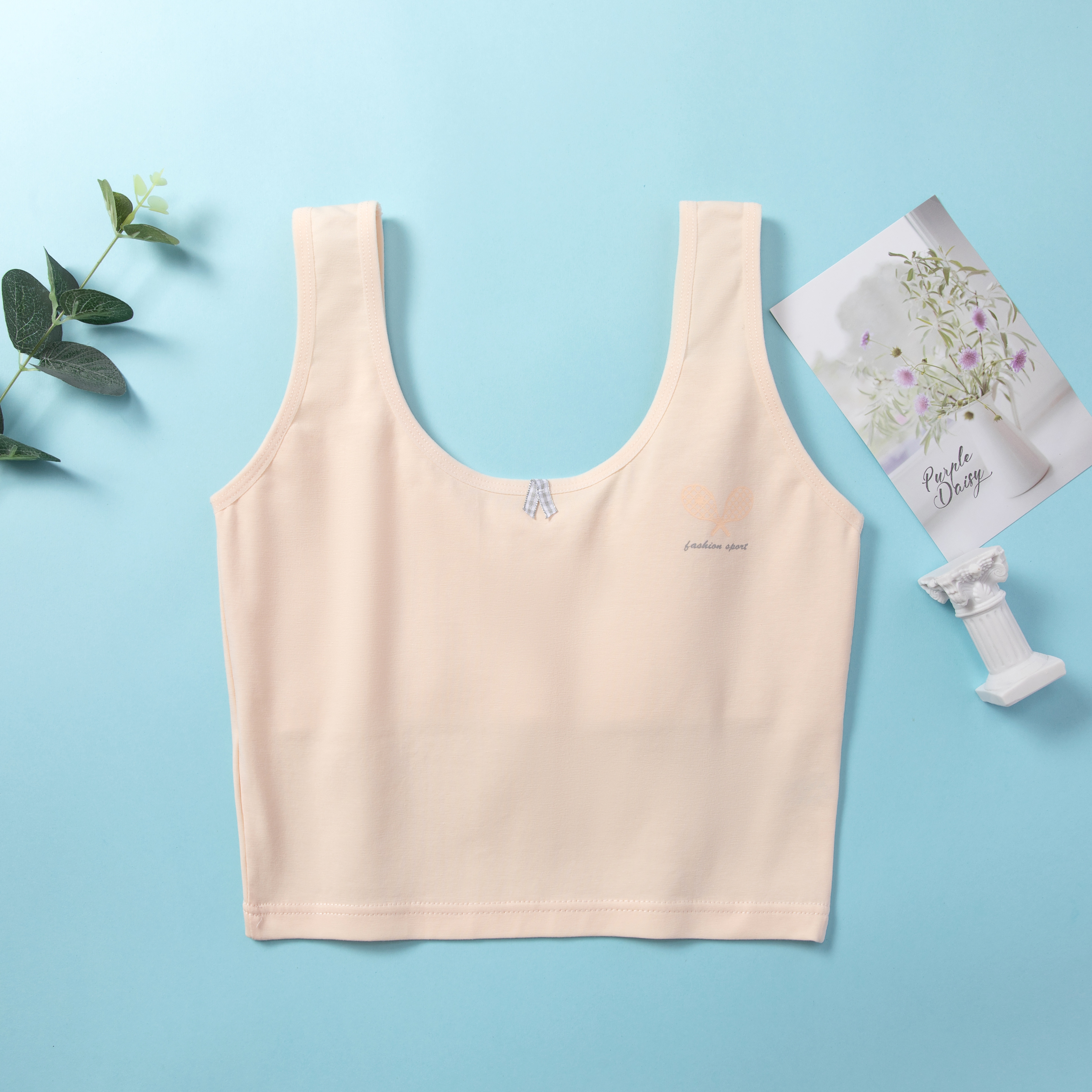 Girls' Underwear Lightweight Teenage Bra for Developmental Stage Pure Cotton Tank Top for Elementary School Girls in Growth Phase hot-sale produc