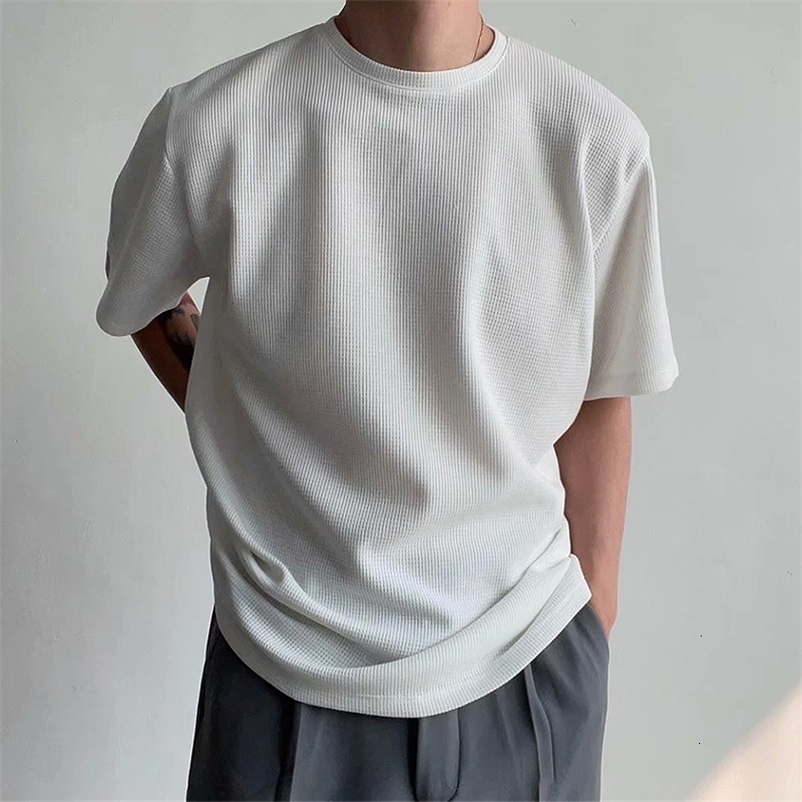 Men's T-Shirts Summer Men's Refinement Crew Neck Bottoming Shirt Solid Color Thin Cozy Casual Loose Daily Short Sleeve T-Shirt 230426
