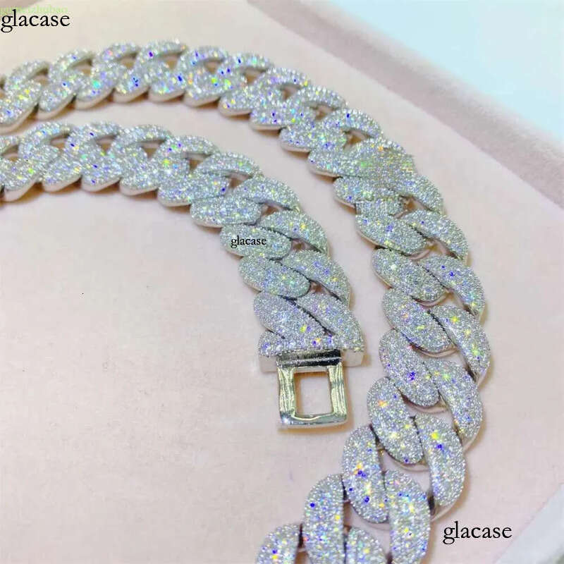 Fresh Bussdown 350g Hiphop 18mm S Iced Out Flawless Moissanite Miami Cuban k Chain