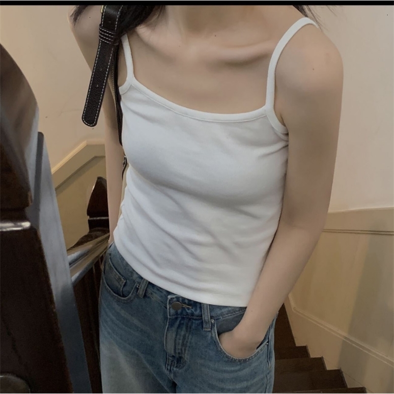 Camisoles Tanks Summer Women's Casual Solid Slim Tank Top 230327
