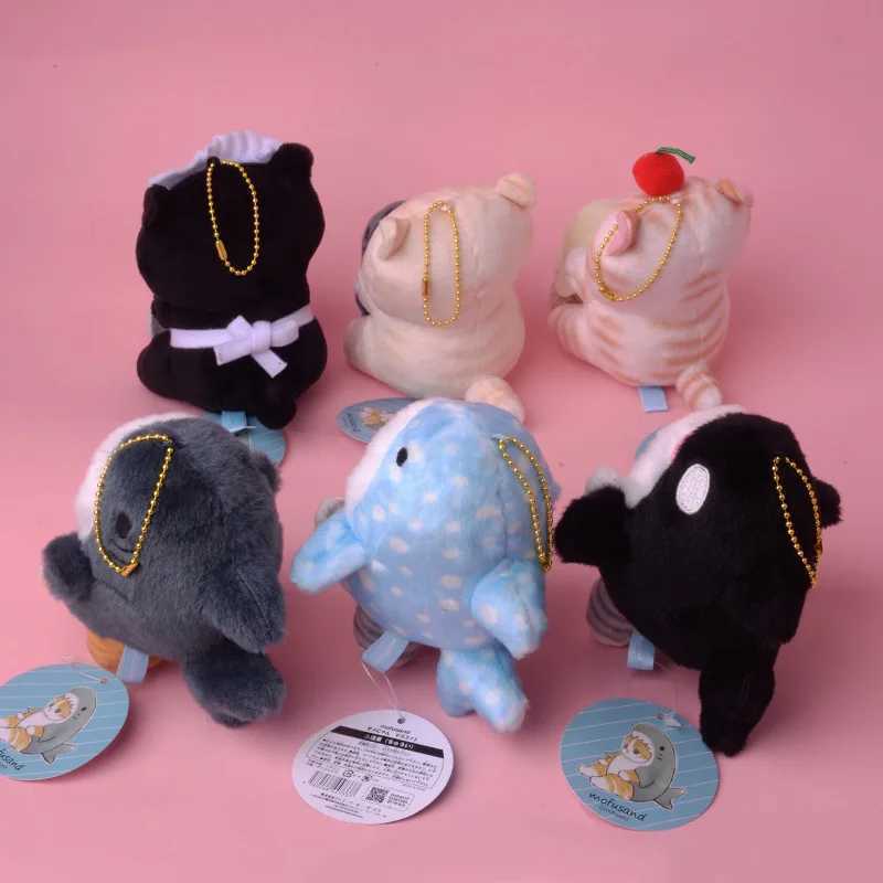 Newest Japanese Cute Mofusand Shark Cat Plush Toys Kawaii Keychain Cartoon Backpack Small Pendant Decoration Boys Holiday Gifts C250925