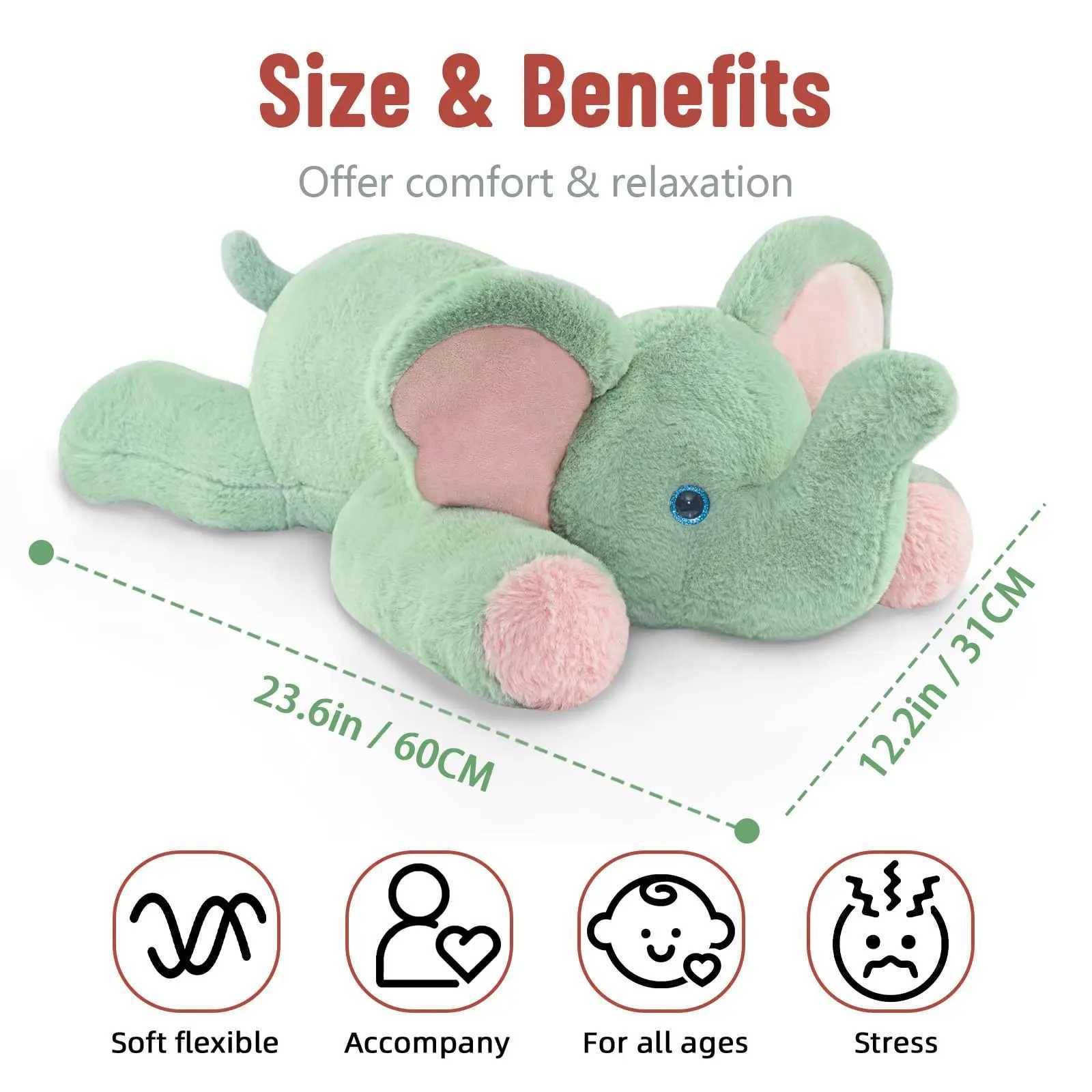 Niuniu Daddy 20 33 Pound Elephant Weighted Stuffed Animals Large Pillowfort Plush Animal Toys for Kids Adults Baby Birthday C250925