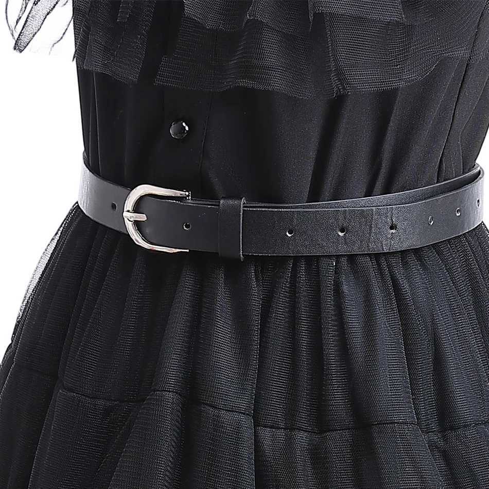 Girls Black Gothic Costume Kids Teen Addams Dance Vestidos Halloween Cosplay Robe Clothes W250925 - view 7