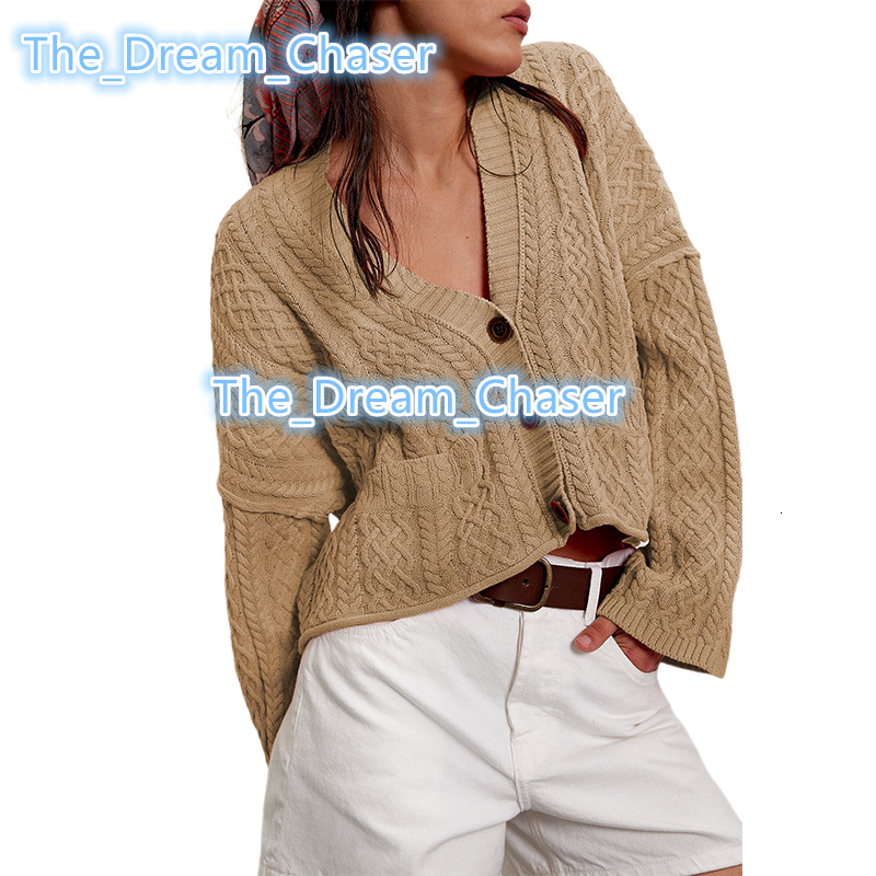 Channel Chic 2025 Fall Womens Loose Fit Cable Knit Cardigans Oversized Long Sleeve Button Open Front Casual Sweater Coats