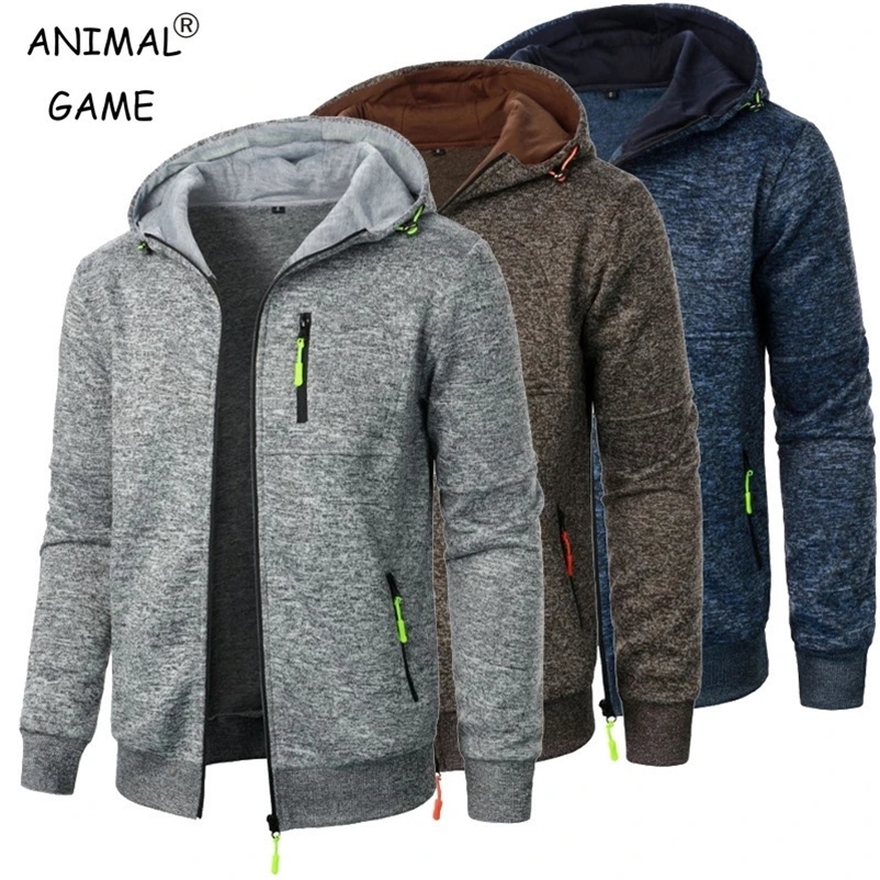 mens long sleeved mens sportswear zipper hooded sweatshirt oversized winter warm jacket jacket outdoor mens sportswear 241216