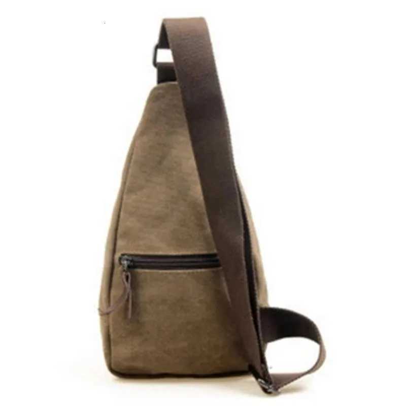 Man Fashion Messenger Casual Travel Chest Bag Canvas Crossbody Back Pack Mens Shoulder Bag Multifunction Small Travel Bag Z250918