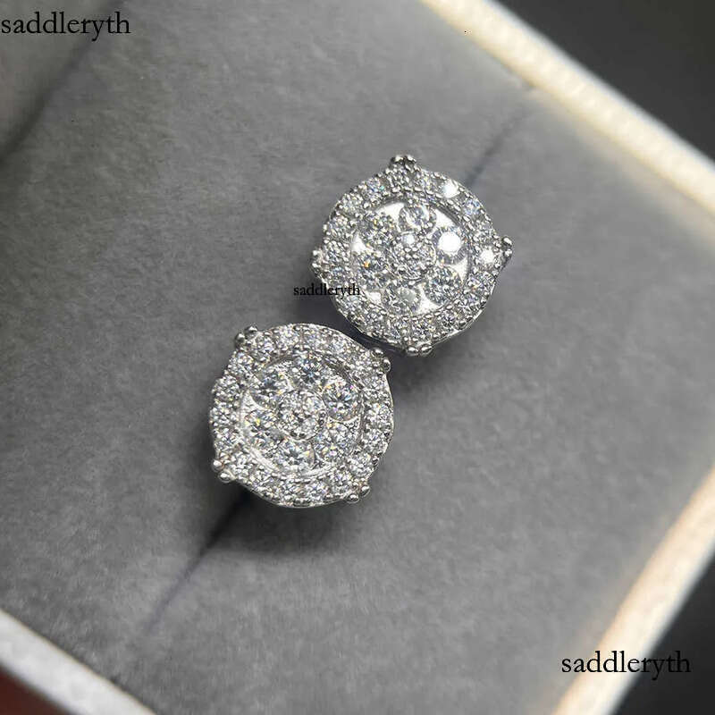 Designer Jewelry Wholesale Price Popular Hot Sale Iced Out Sterg Sier Jewellery Moissanite Vvs Screw Back Stud Earrings Category Gift b5