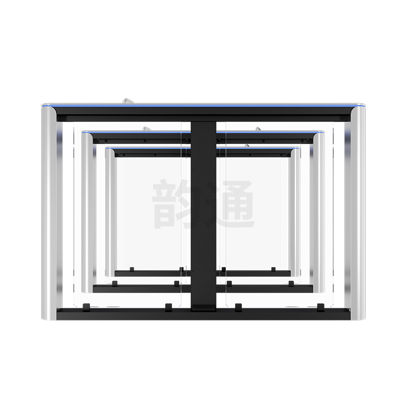 Pedestrian Access Turnstile: Spliced Swing Barrier with Anodized Aluminum Alloy, Servo Motor & Face Recognition - High-Speed Passage Gate-NO08