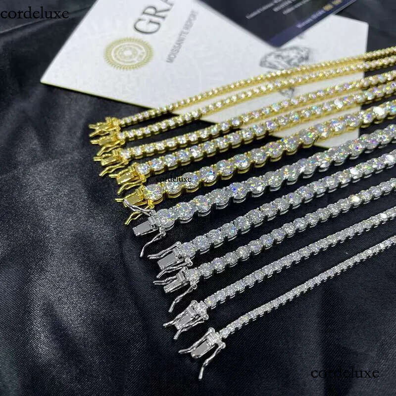 Cheapest White GRA Tennis Chain Ice Out Sier Hiphop Men Moissanite Bracelet ab