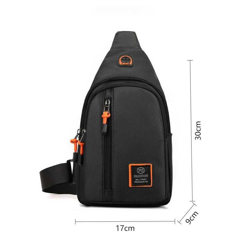 Casual Mens Crossbody Bag Oxford Cloth Waterproof Material Sports Fitness Chest Bag Cell Phone Change Documents Storage Bags Z250918