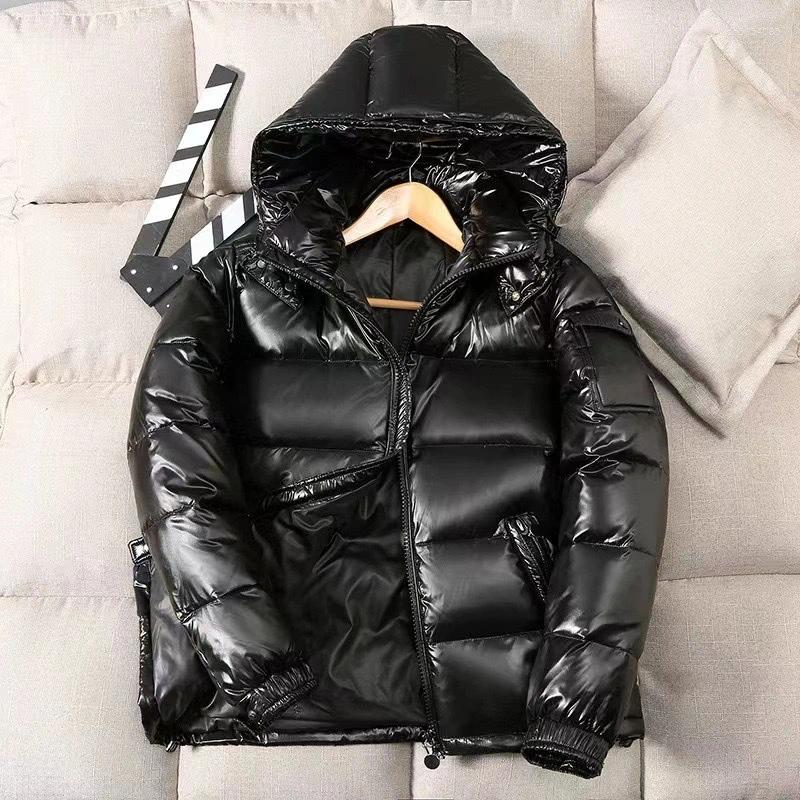Women's Down Winter Men Black Shiny Puffer Jackets Hooded Casual Duck Coats High Quality Male Outdoor Windproof Warm Size 4X