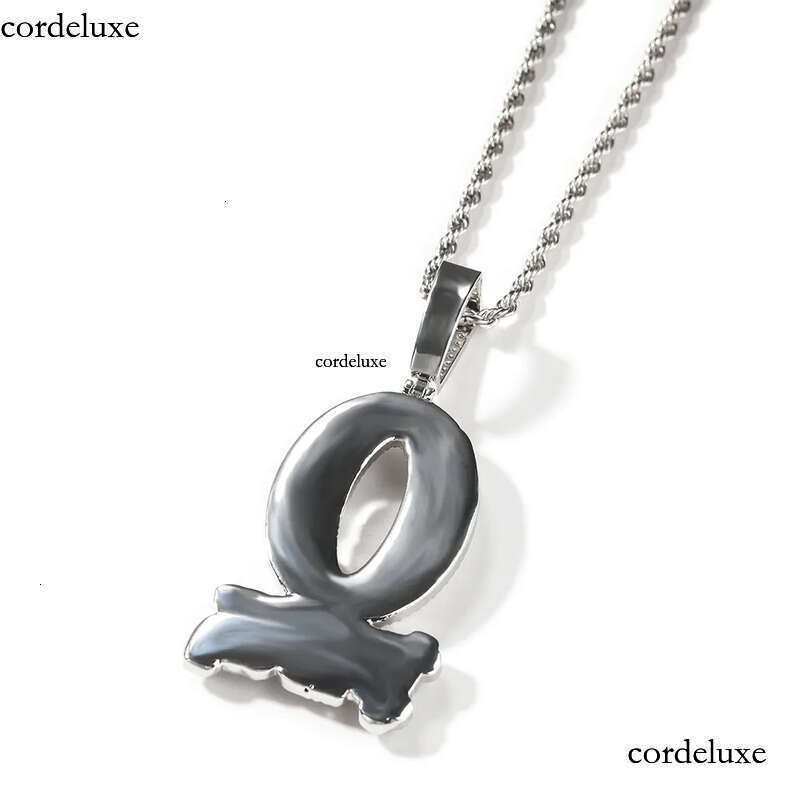 Hip Hop Art Letter O BLOCK Pendant Necklace TopBling Full 5A Zircon Jewelry Cool Men Gift c9