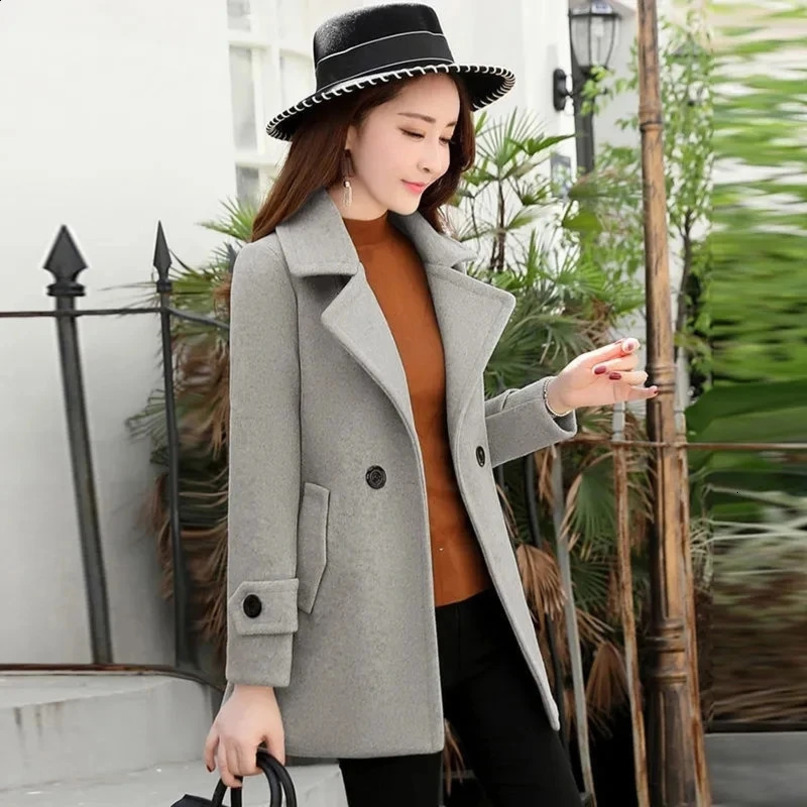 Wool coat womens clothing springsummer fashion temperature solid color ultrathin short wool jacket trend H3028 240826