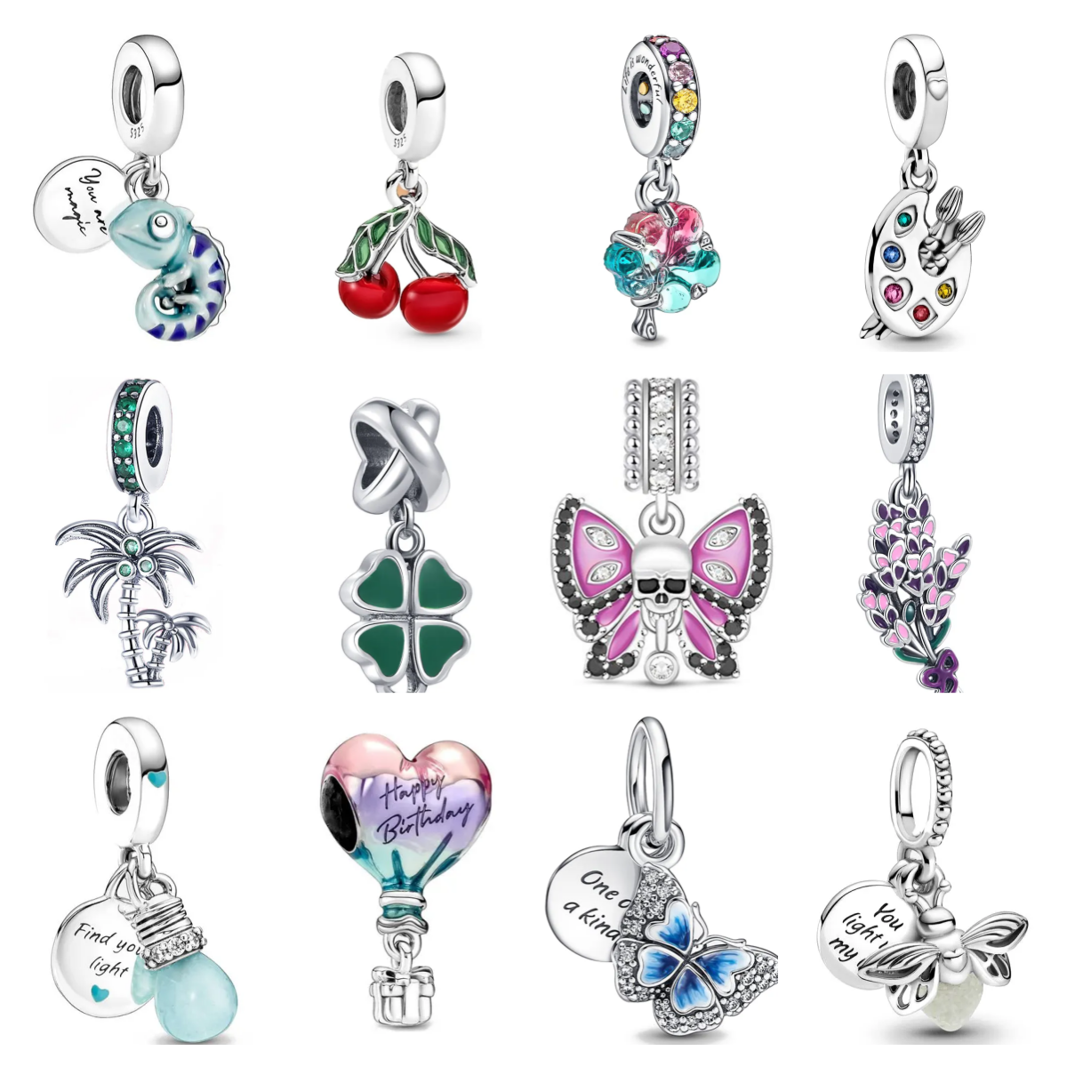 2025 Winter silver charm for braceletscharms New Popular 925 Sterling Silver Dragonfly Mosaic Pendant Charm Beads for Original Bracelet DIY Jewelry Gifts for Women