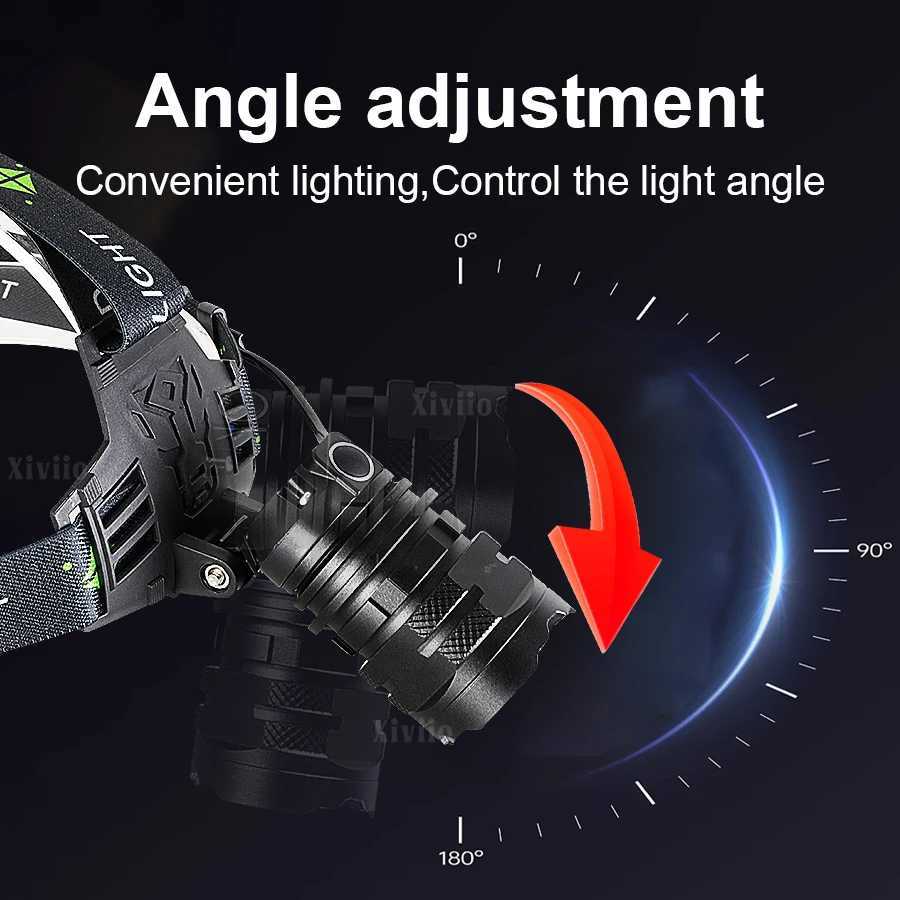 960000LM Super Bright Headlamp LED Strong Headlight Head Flashlight Long Shot 4000M Outdoor Waterproof Fishing Camping Head Lamp J250925