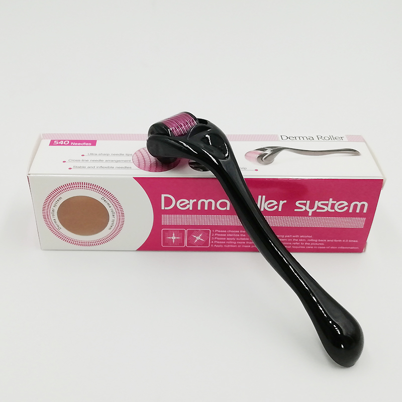 Mezoroller Beard Derma Roller DRS 540 Needles Microneedling for Hair Re- Growth Skin Care Microneedle MTS Micro Needle Roller
