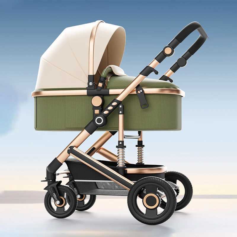 Baby Stroller High Landscape Can Sit and Lie Down Lightweight Folding Twoway Newborn Baby Stroller Folding Sleeping Basket Z250924