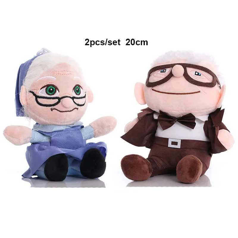 2pcsset 1520cm Brinquedos the Movie UP Carl Grandfather Grandmother Cartoon Stuffed Soft Plush Toys Carl Up Plushes Kids Gifts C250925