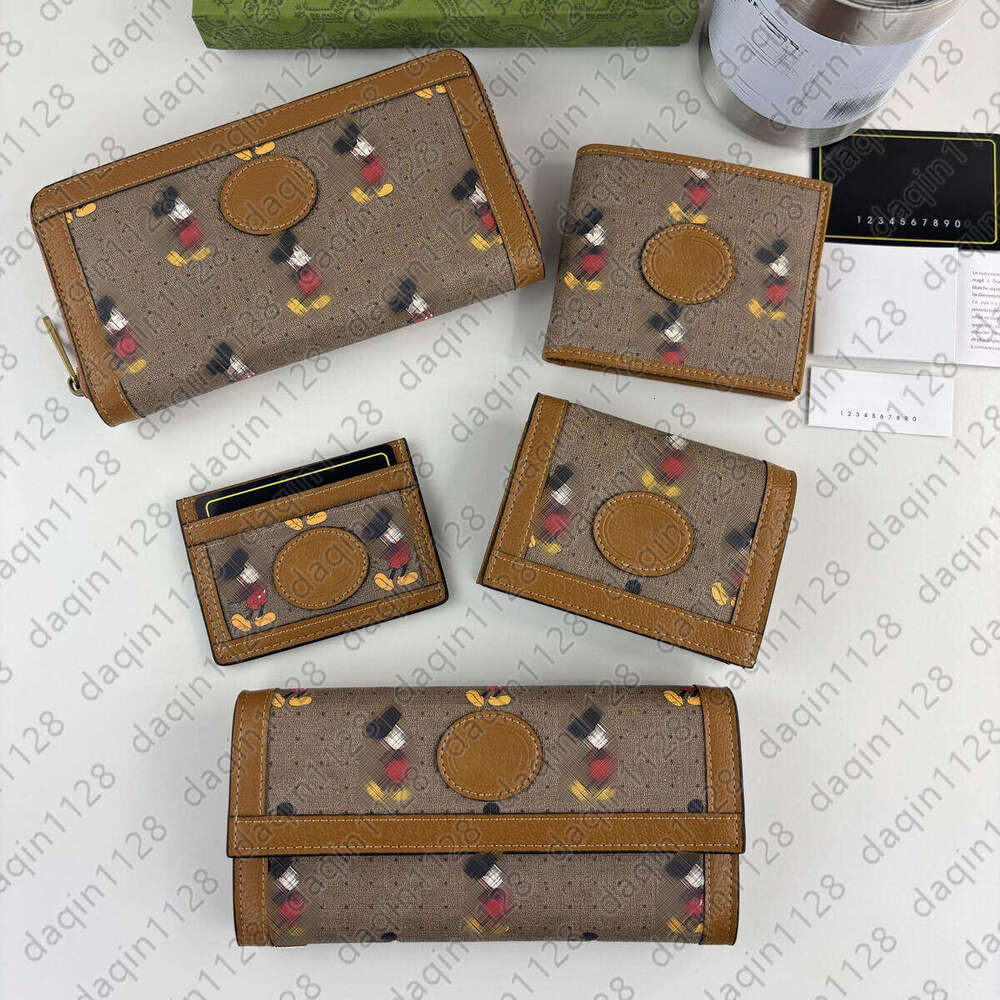 Mouse Womens Purse Designer Wallet Vintage Hand Bag Fashion Credit Card Holders Lady Zipper Money Bag Men Clutch Luxury Bag Leather Wallets Billfold Coin Purse