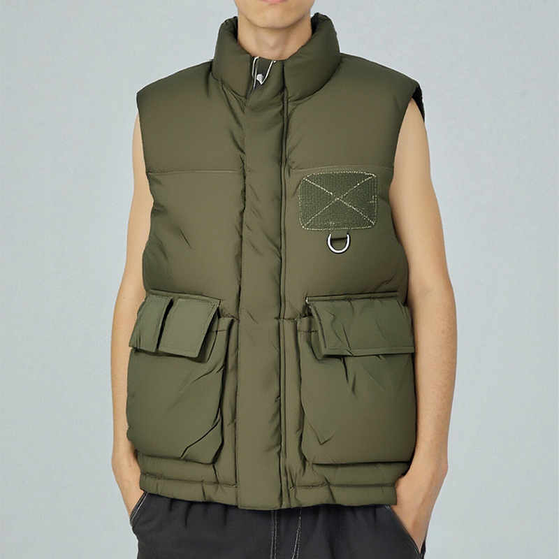 Down Vest Warm Insulated Jacket for Winter Lightweight Puffer Coat with Soft Shell Fabric