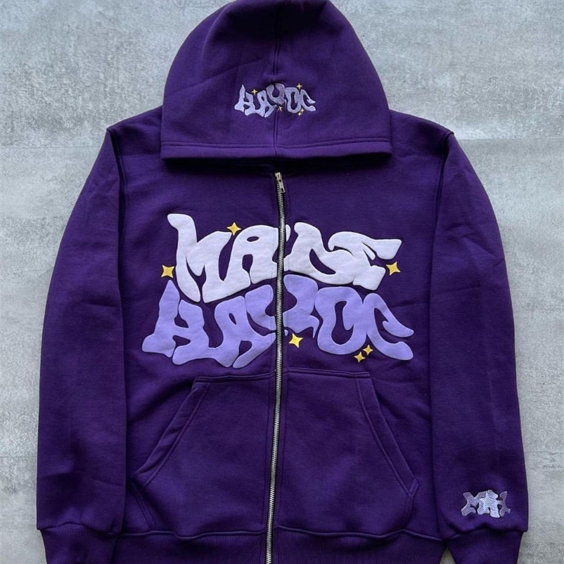 Men's Hoodies Sweatshirts Y2K Letter Printed Hoodies Women Autumn Winter Harajuku Zip Up Hooded Sweatshirt Men Gothic Hip Hop Oversized Jackets S