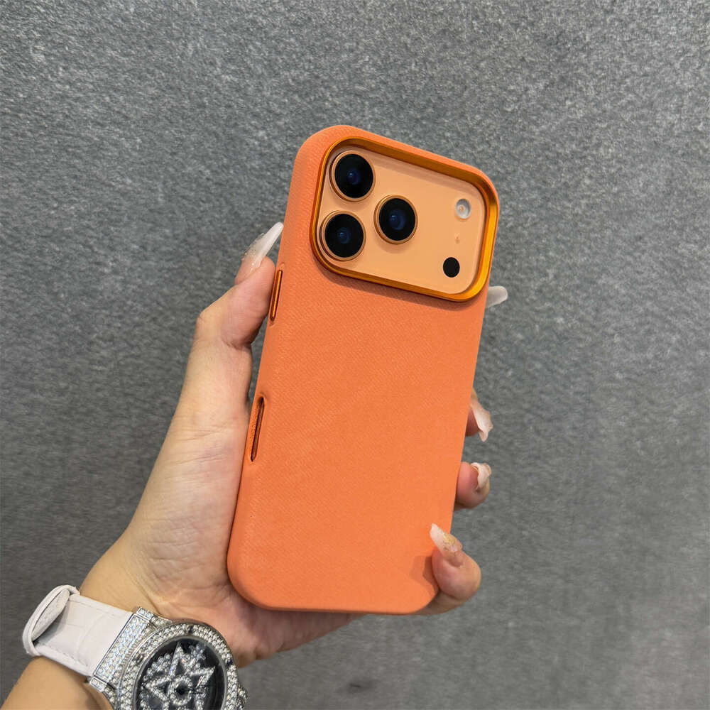 Flannel Suitable for Apple 17promax Fiber Cloth Magnetic Phone Case iPhone16 All-inclusive Anti-fall Protective Cover