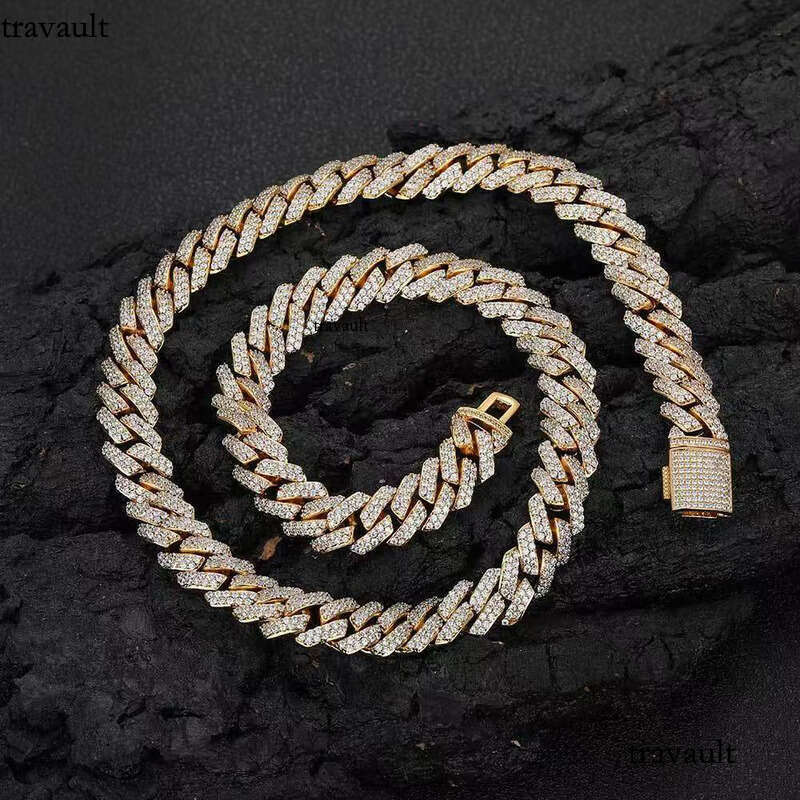 High Quality Custom Vvs Moissanite Pass Dia Tester Iced Out Sier Cuban Link Chain
