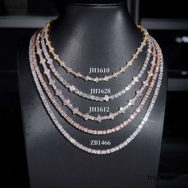 Hip Hop Jewelry Iced Out D VVS Necklace Collection Custom GRA Certificated Moissanite Tennis Chain for Men