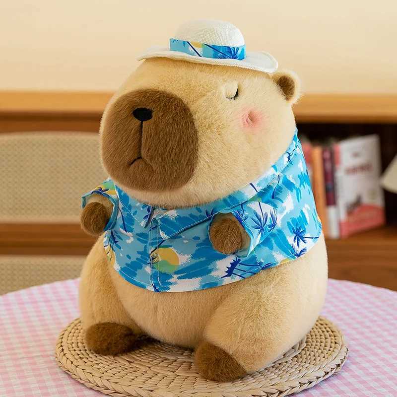 New 21cm Capybara Plush Toy Simulation Capibara Anime Fluffty Toy Cute Animals Beach Style Stuffed Doll Christmas Gifts for Kids C250925