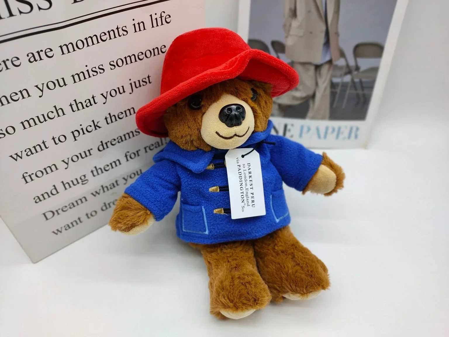 30CM Britain Paddington Bear plush dolls Kawaii Small Bear Stuffed Dolls High Quality Children Christmas Birthday Gifts C250925