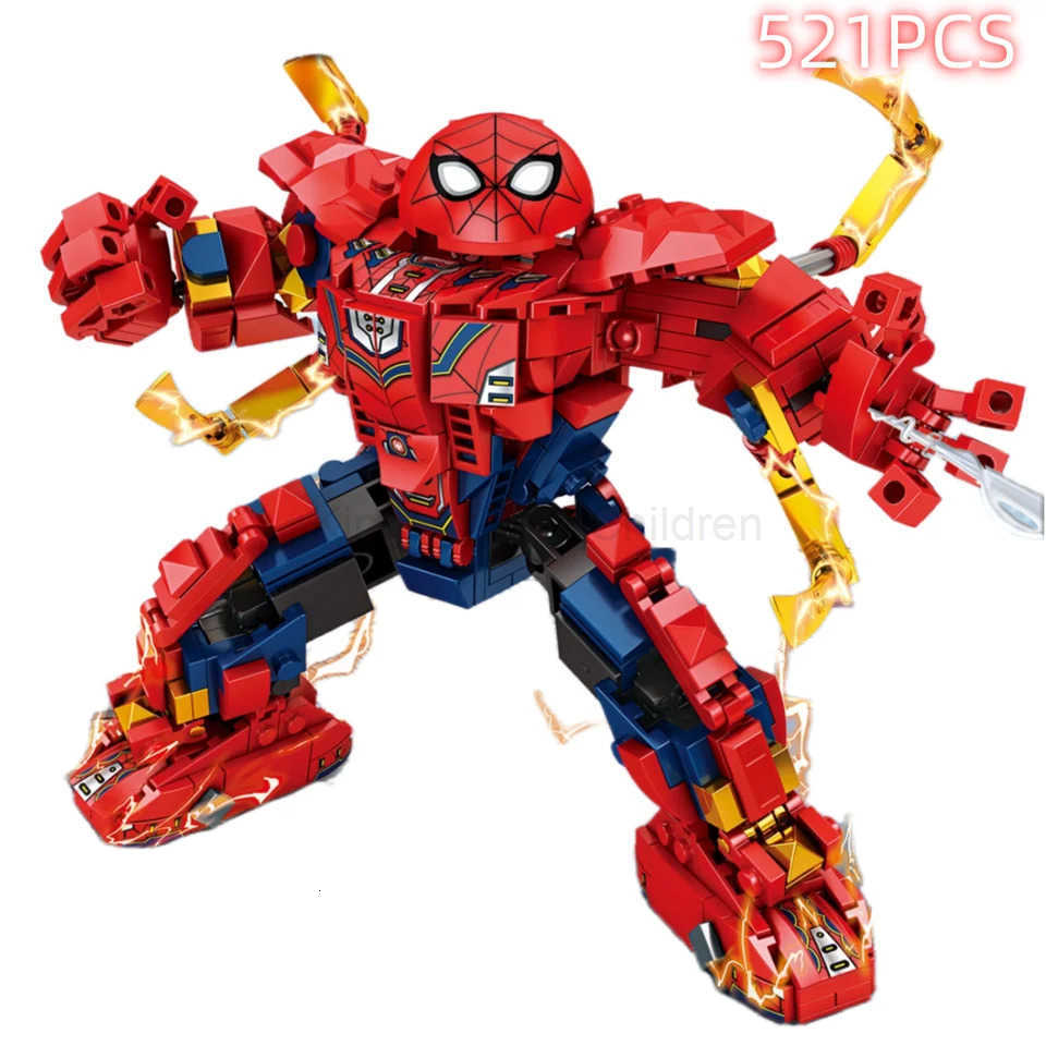 Disney Building Blocks Mini Model Figures Compatible Spiderman Iron Man Venom Captain Hawk Deadpool Technic Armor City Gift Toys H250925