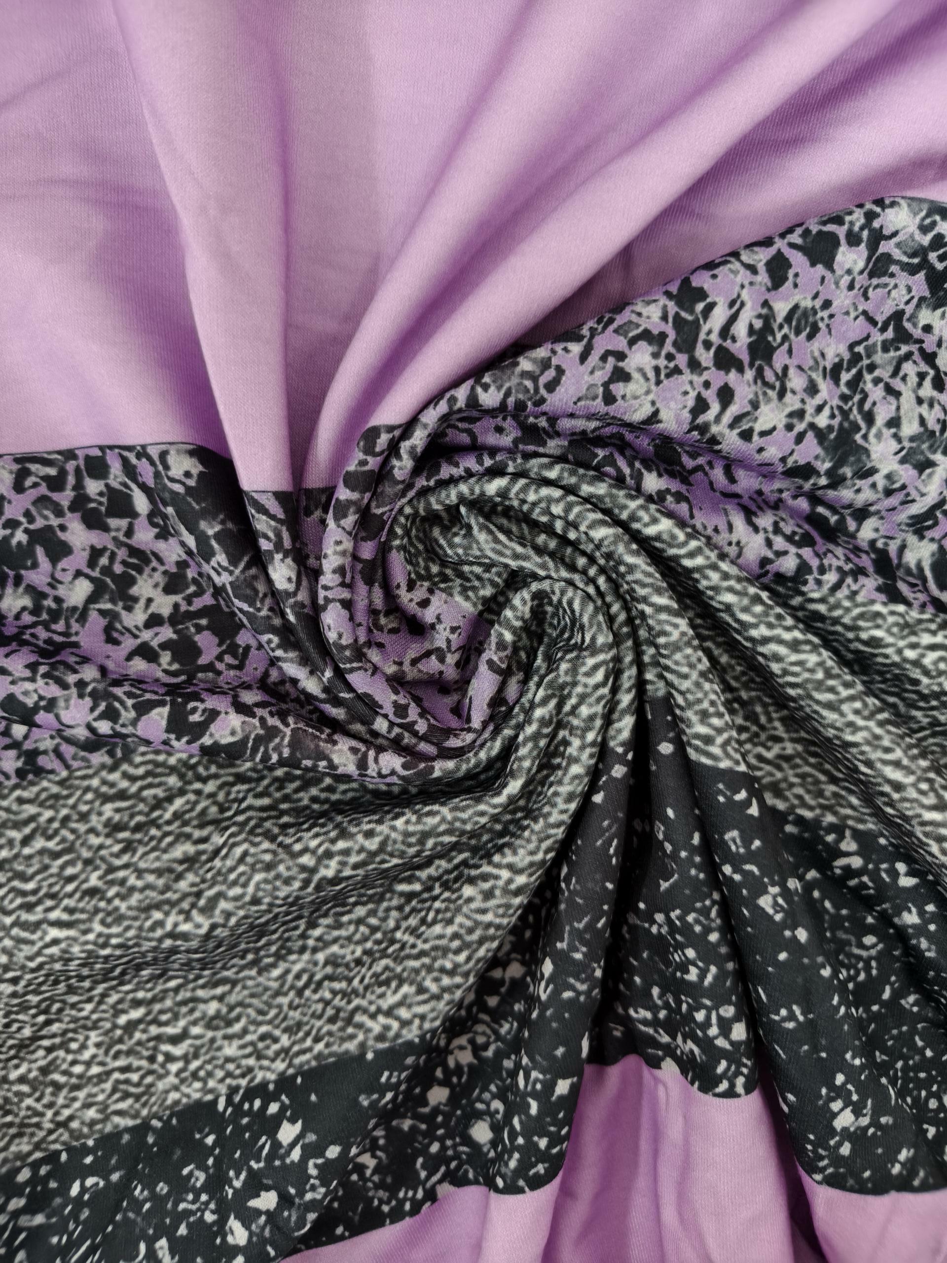 Women's Plus Size Striped Sweatshirt Dress - Purple Gray Color Block Casual Daily Wear-YL23462