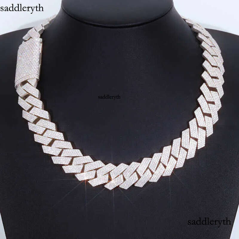 moissanite necklace designer jewelry cuban k chain Iced Out Pass Dia Tester Sterg Sier Necklace Vvs Moissanite chains for men necklaces da